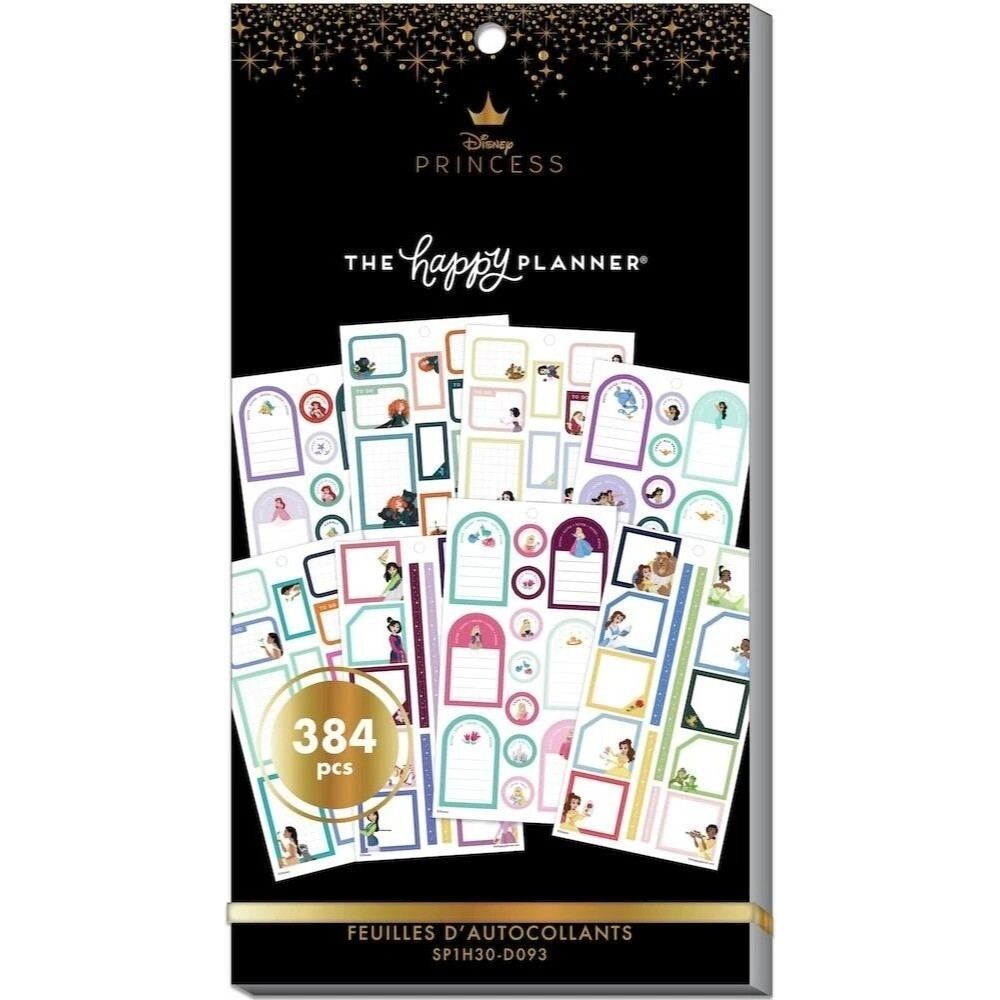 The Happy Planner Sticker Book, Disney Princess, 384 pcs, NEW